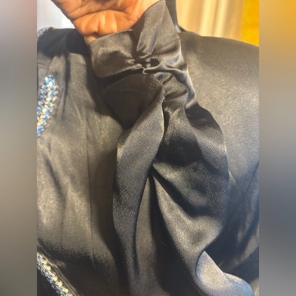 ZARA NEW LEAF SATIN EFFECT DRESS CUT OUT LONG MAXI FITTED SIZE M - Picture 8 of 12